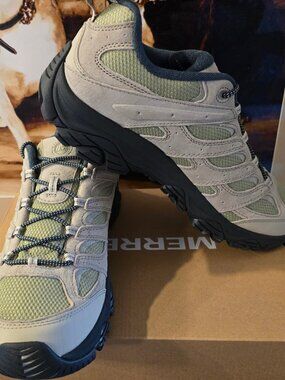 Merrell Men’s Moab 3 Hiking Shoes J038307 Shoes Sneakers Talc / Green Sz 12 NEW